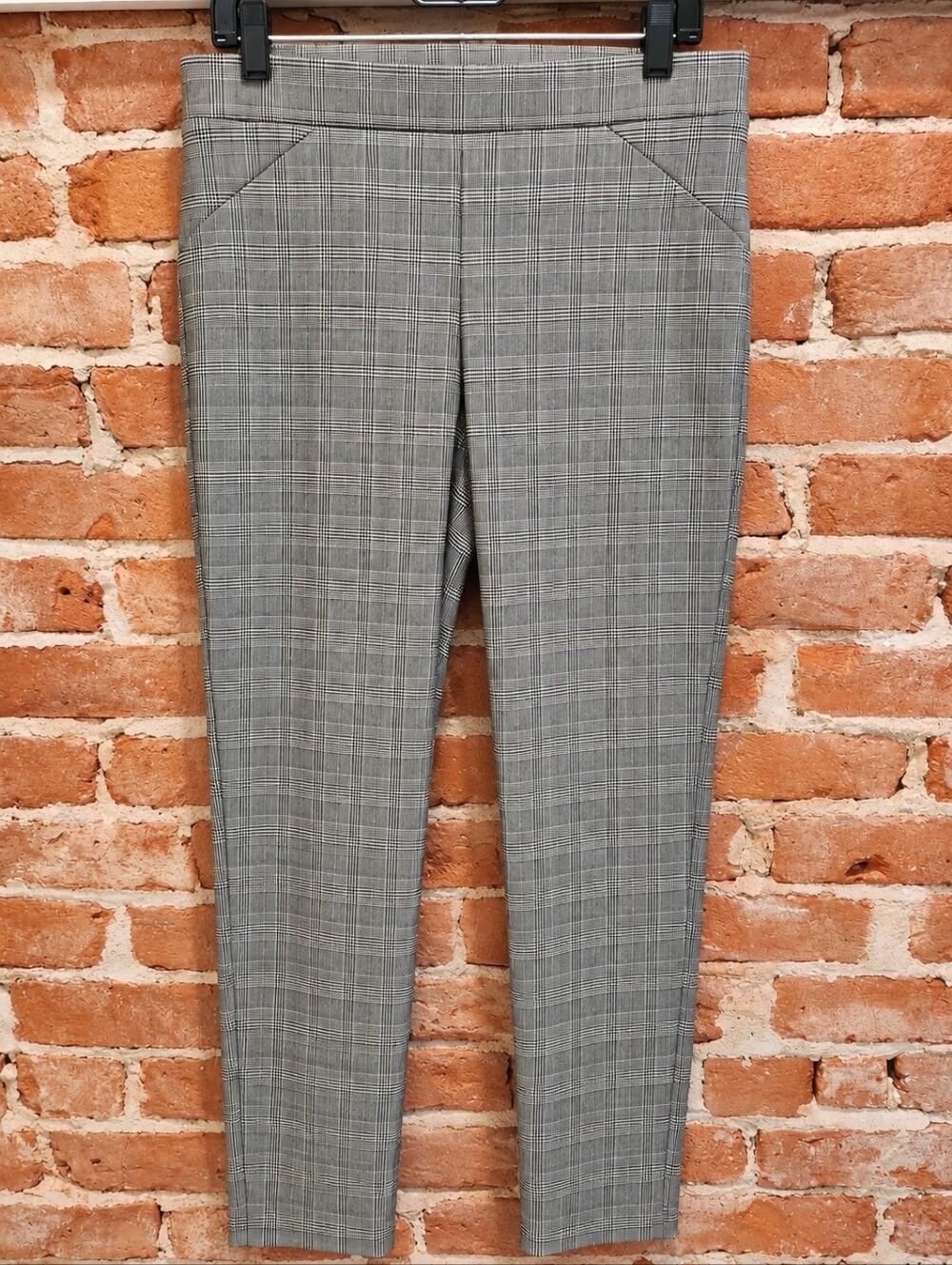 Simply Vera Vera Wang Plaid Ankle Pants Gray Black Size L